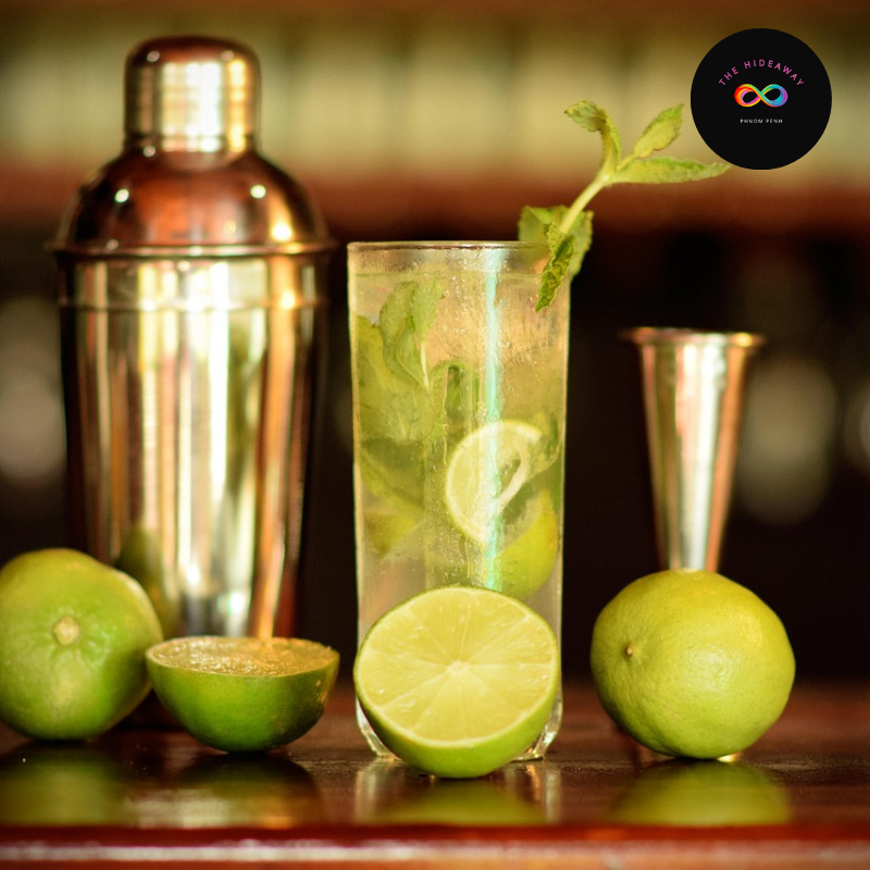 Close-up of a meticulously crafted The Harvey Milk a Heritage Pour cocktail in Phnom Penh