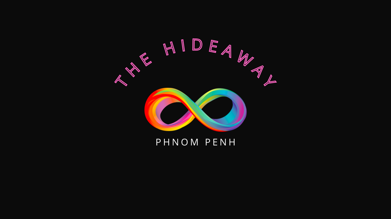 hideaway bar logo of rainbow infinity loop