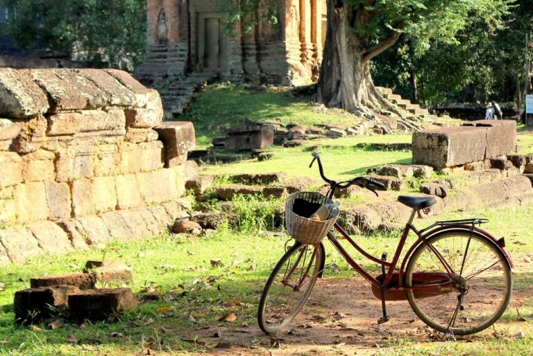 bicyle at angkor wat cambodia
