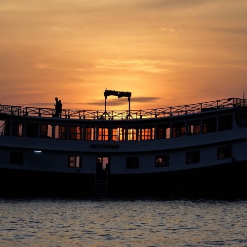 sunset on the tonle sap